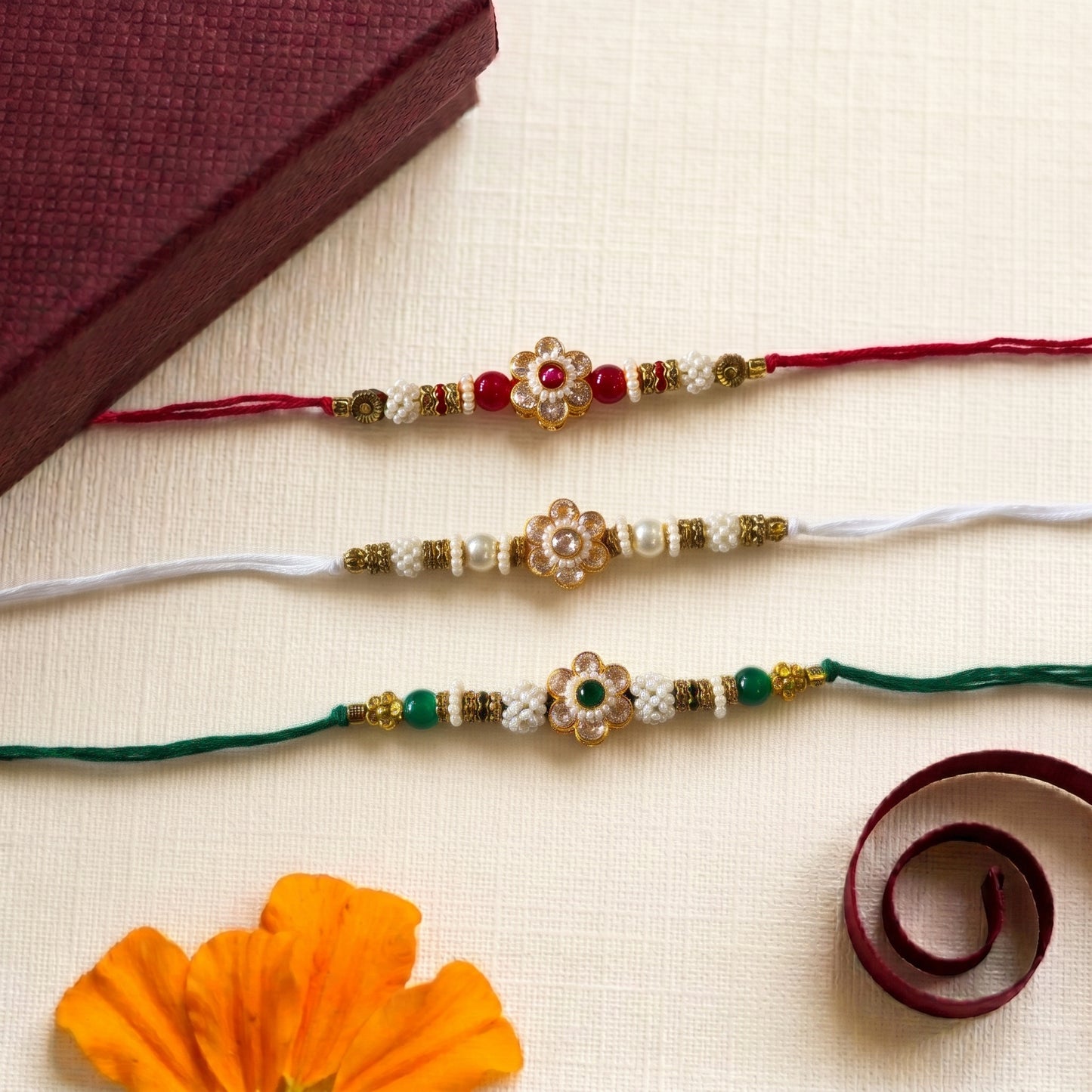 Pearl Blossom Bhai Rakhi Collection