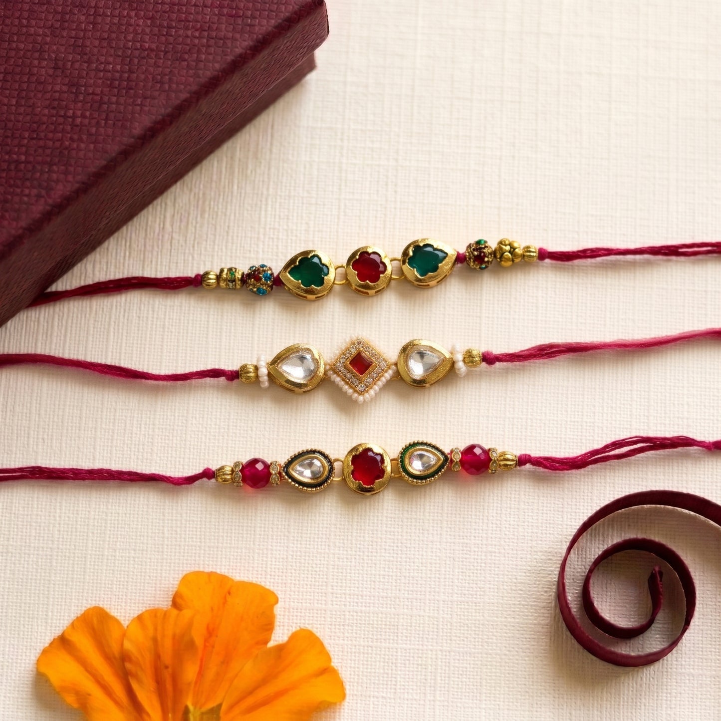 Royal Kundan Bhai Rakhi Collection