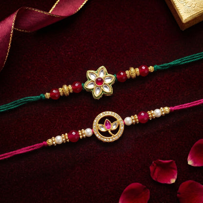 Elegant Floral Designer Bhai Rakhi Collection