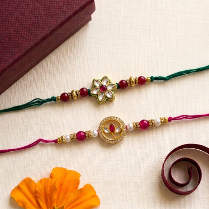 Elegant Floral Designer Bhai Rakhi Collection