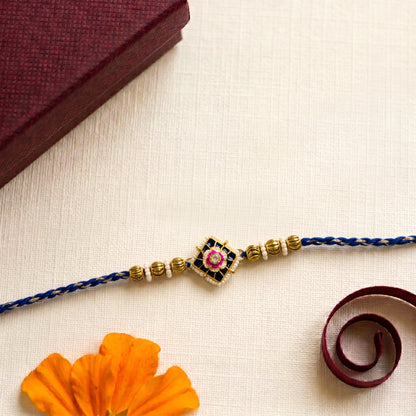 Elegant Square Floral Designer Bhai Rakhi Collection