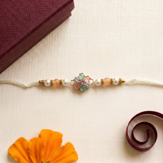 Pastel Crystal Designer Bhai Rakhi Collection