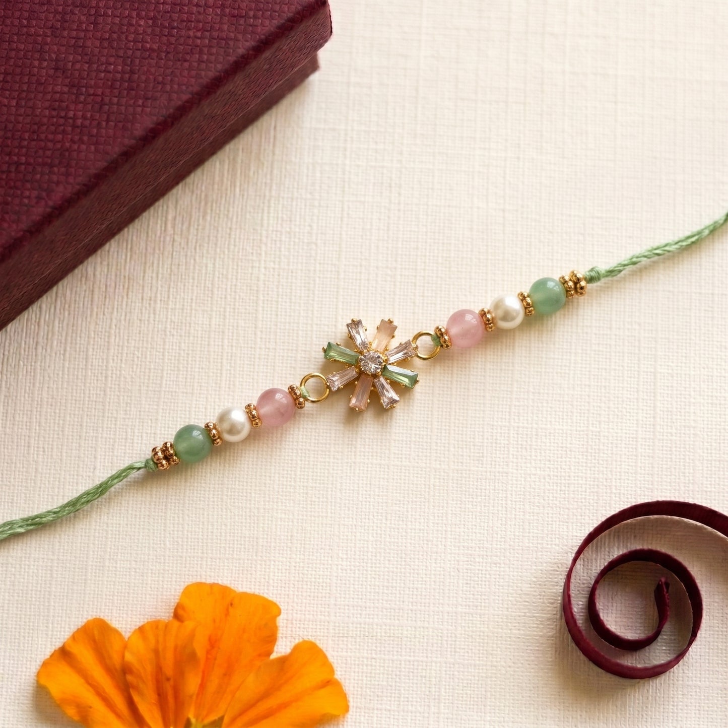 Pastel Crystal Designer Bhai Rakhi Collection