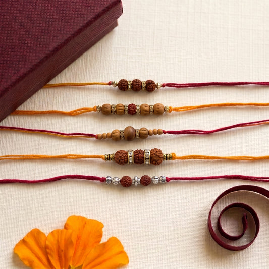 Premium Rudraksha Bhai Rakhi Collection