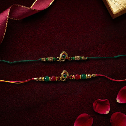 Premium Peacock Feather Bhai Rakhi Collection