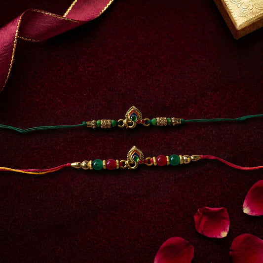 Premium Peacock Feather Bhai Rakhi Collection