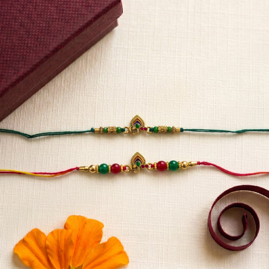 Premium Peacock Feather Bhai Rakhi Collection