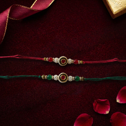Premium Pearl Stone Bhai Rakhi Collection
