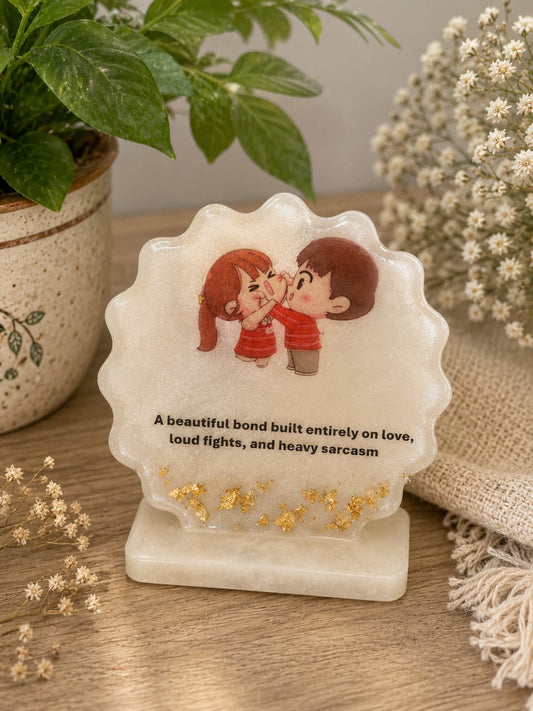 Resin Rakhi Quote Stand Collection (Choose Your Design)