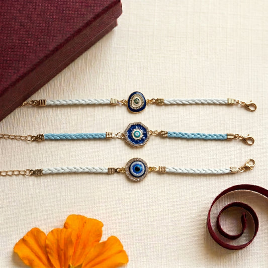 Premium Evil Eye Bracelet Rakhi Collection