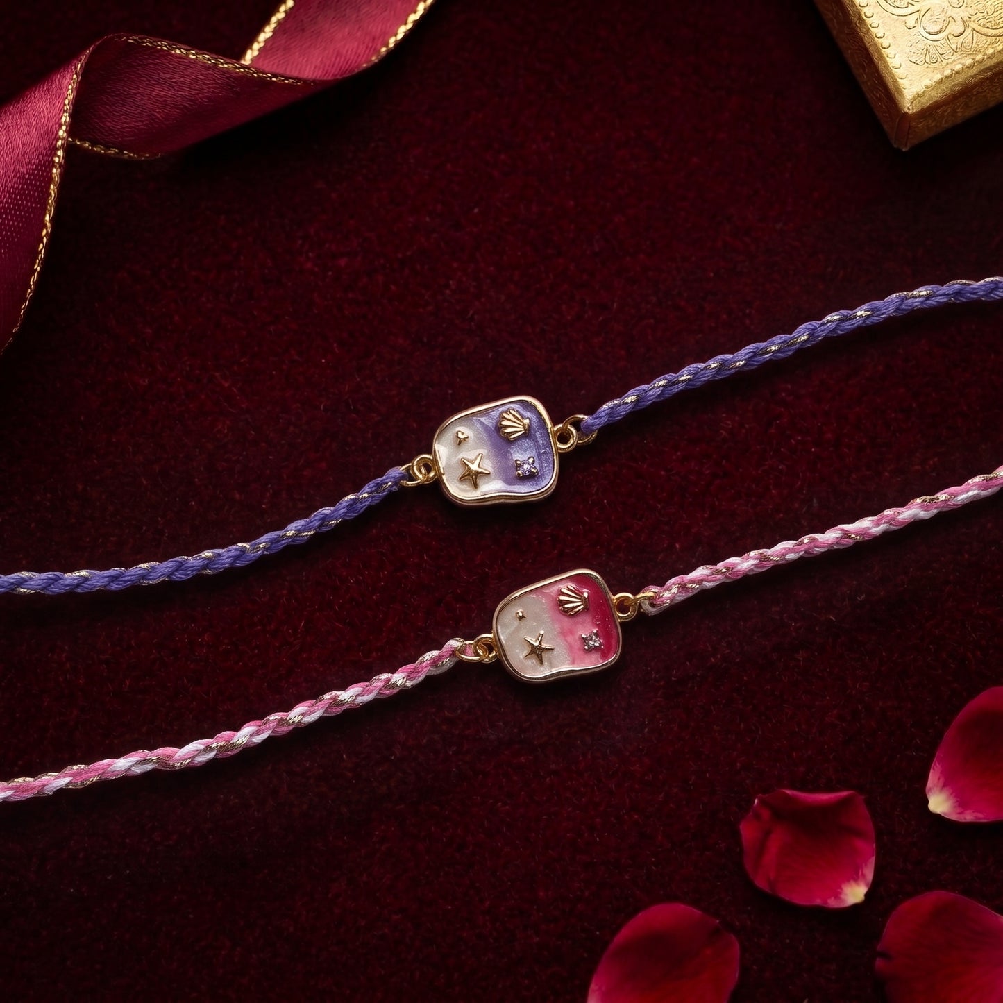 Pastel Shell Charm Rakhi