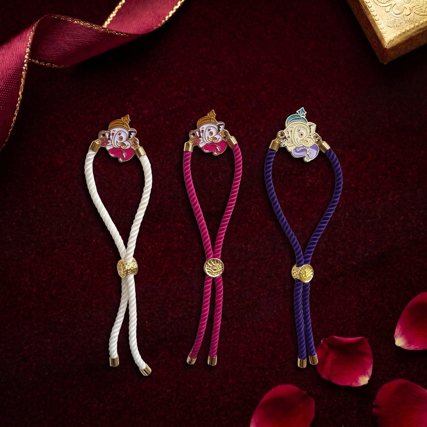 Adjustable Lord Ganesha Kids Rakhi Collection (Choose Your Color)