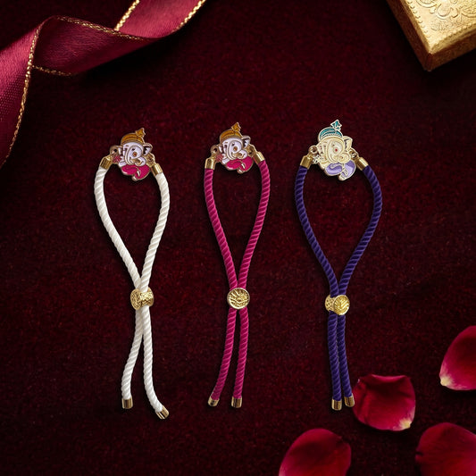 Adjustable Lord Ganesha Kids Rakhi Collection (Choose Your Color)