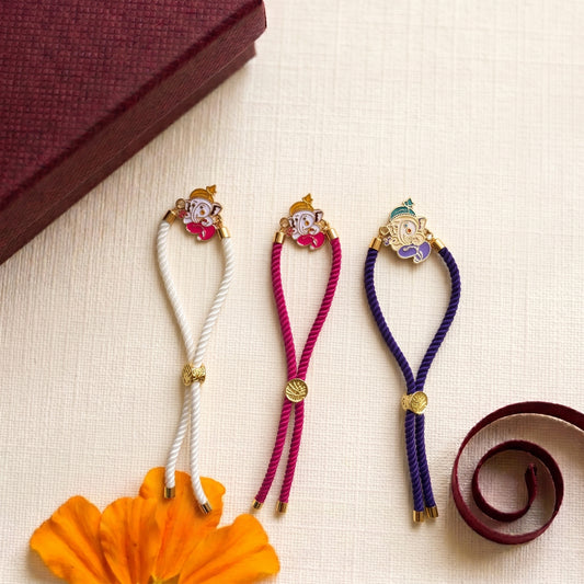 Adjustable Lord Ganesha Kids Rakhi Collection (Choose Your Color)