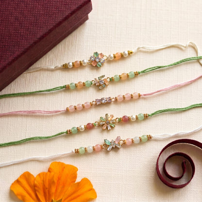 Pastel Crystal Designer Bhai Rakhi Collection