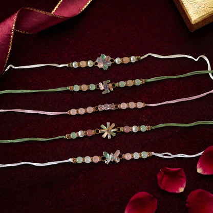 Pastel Crystal Designer Bhai Rakhi Collection