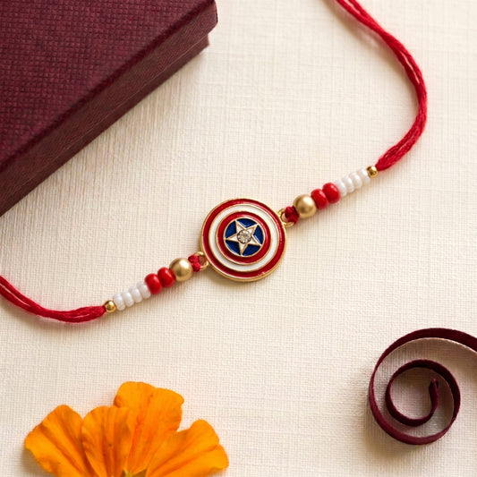 Captain America Kids Rakhi – Marvel Superhero Raksha Bandhan Rakhi for Boys
