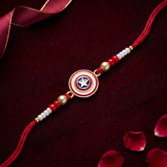 Captain America Kids Rakhi – Marvel Superhero Raksha Bandhan Rakhi for Boys