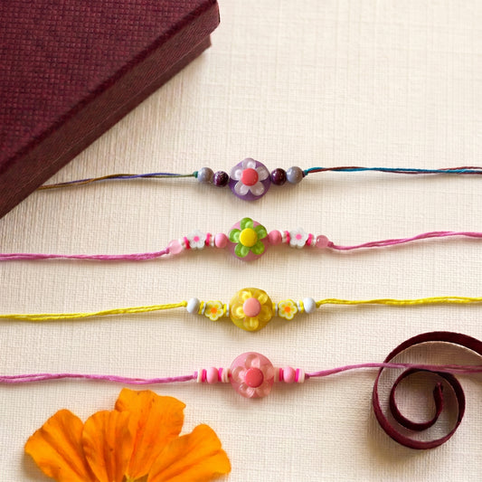 Colorful Floral Kids Rakhi Collection (Choose Your Design)