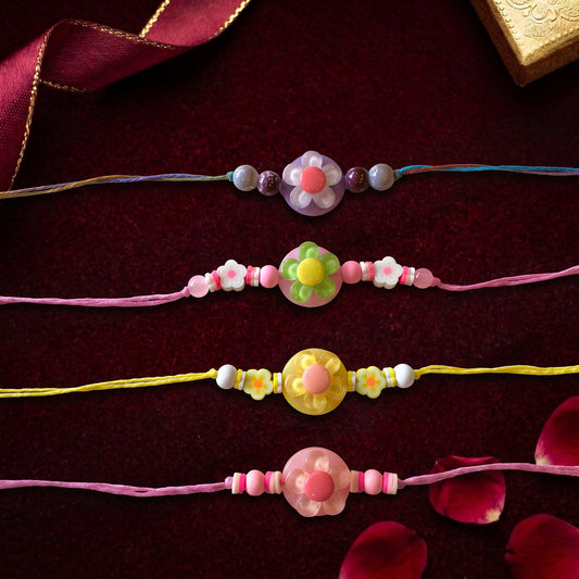 Colorful Floral Kids Rakhi Collection (Choose Your Design)